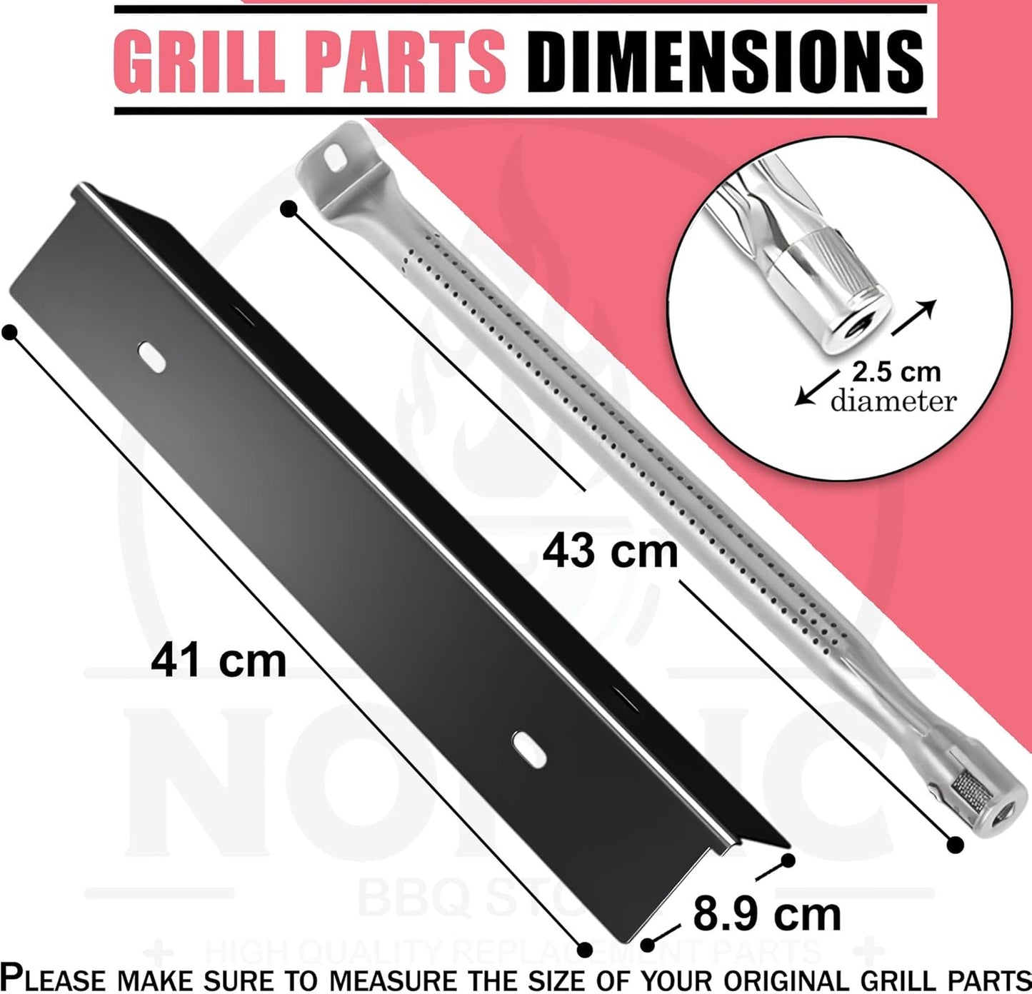 Grill Replacement Parts for NAPOLEON P500RSIBPSS-3 Prestige 500 4-Burner Liquid Propane Infrared Gas Grill, Porcelain-Enameled Steel