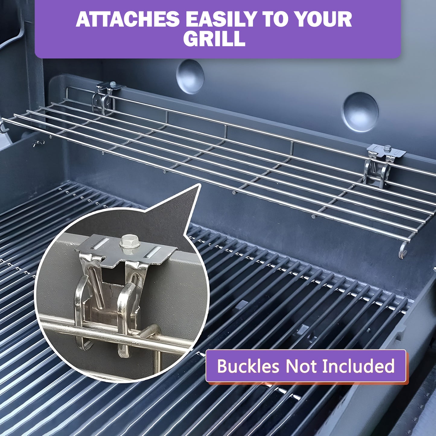 66044 Warming Rack for Weber Genesis II 300 Series Grills E/S-310, E/S-315, E/S-330 Grills (2017 - 2021), Stainless Steel