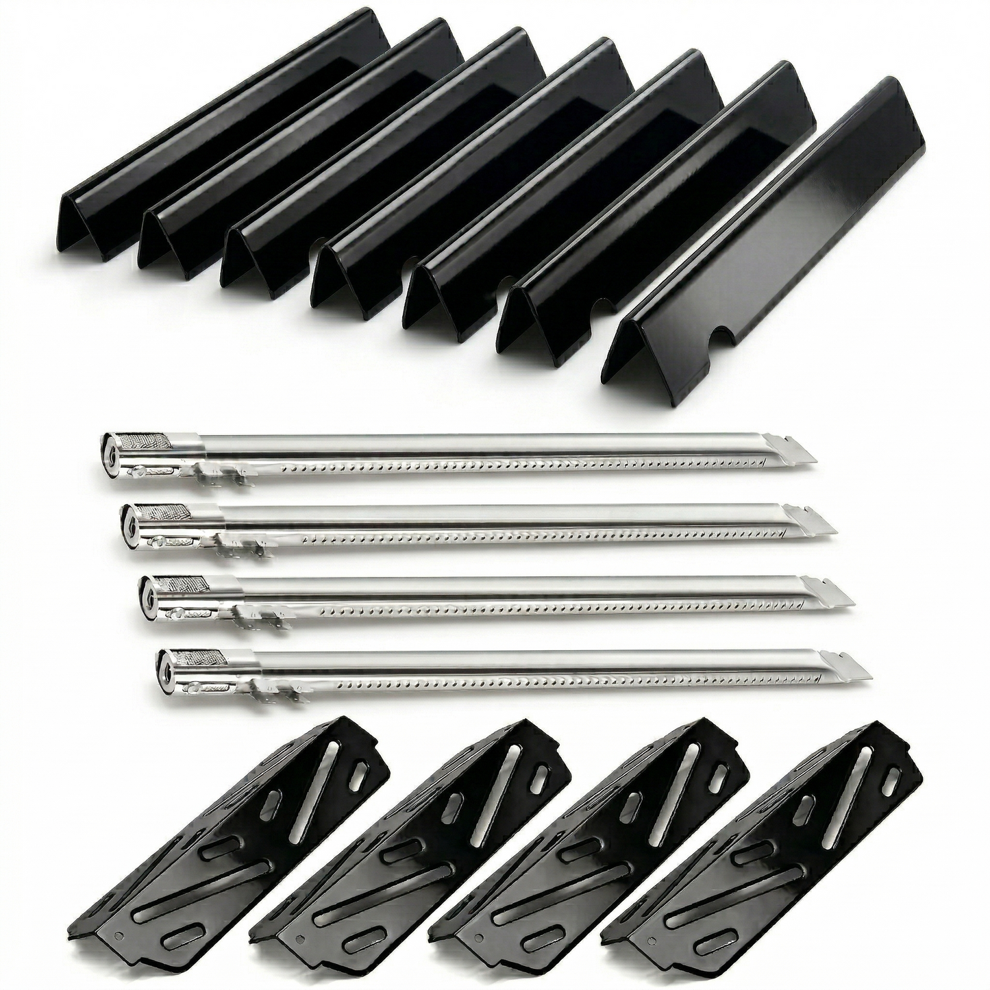 Flavorizer Bars, Burners & Heat Deflectors Set for Weber Genesis II 400 & Genesis 400 Series Grills (E-410, E-415, E-425, E-435, E-440), Porcelain-Enameled