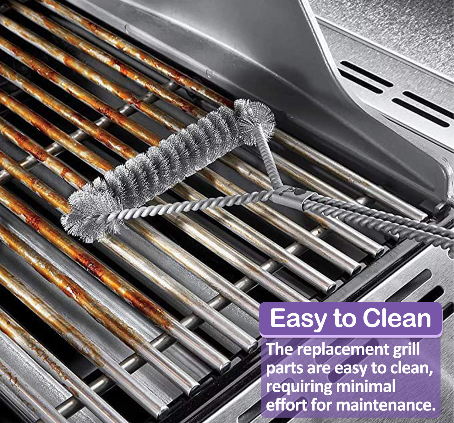 66095/66802/66805 Grill Grates for Weber Genesis II 300 and Genesis II LX 300 Series Gas Grills, 47.63 cm x 33.66 cm Stainless Steel Cooking Grates