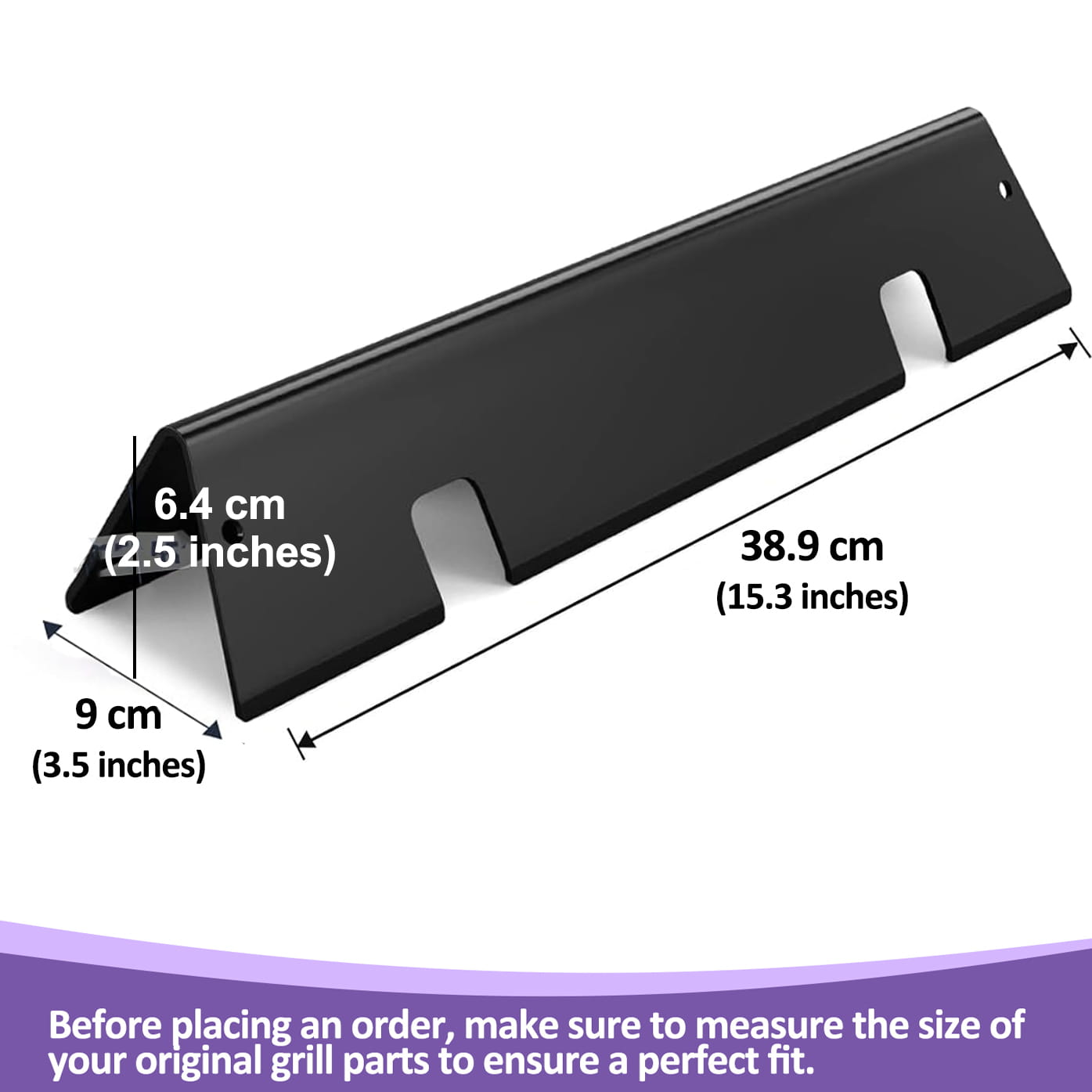 7635 Flavorizer Bars for Weber Spirit 200 & Spirit II 200 Series with Front Control Panel, Spirit E-210, E-220, S-210, S-220, Weber Grill Parts, Porcelain-enameled Steel
