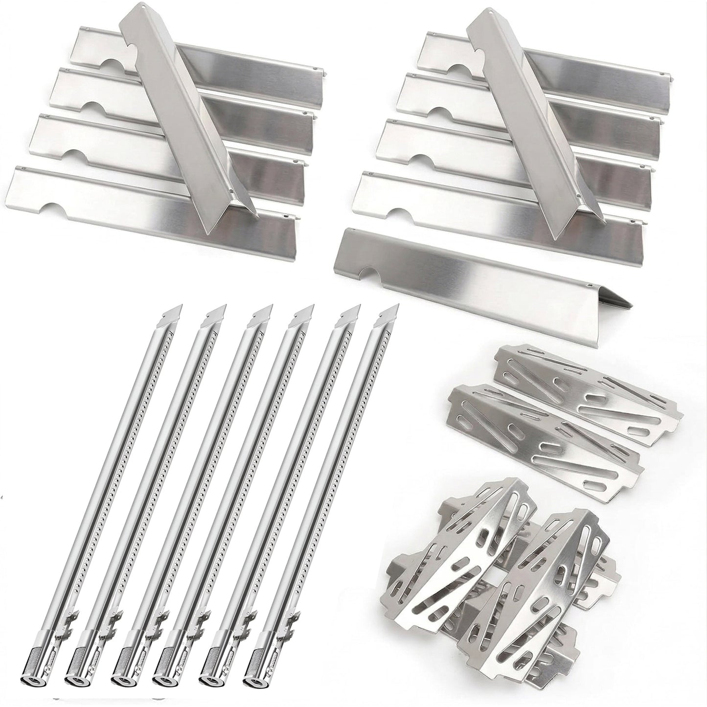 Stainless Steel Flavorizer Bars, Heat Deflectors & Burners Set for Weber Genesis II E-610/S-610 and LX E-640/S-640 (2017 & Newer)