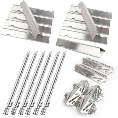 Stainless Steel Flavorizer Bars, Heat Deflectors & Burners Set for Weber Genesis II E-610/S-610 and LX E-640/S-640 (2017 & Newer)