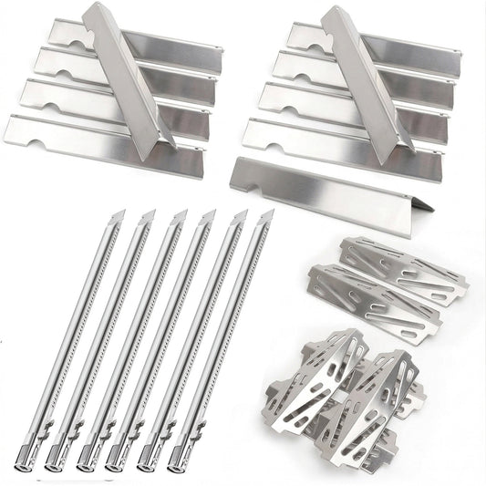 Stainless Steel Flavorizer Bars, Heat Deflectors & Burners Set for Weber Genesis II E-610/S-610 and LX E-640/S-640 (2017 & Newer)
