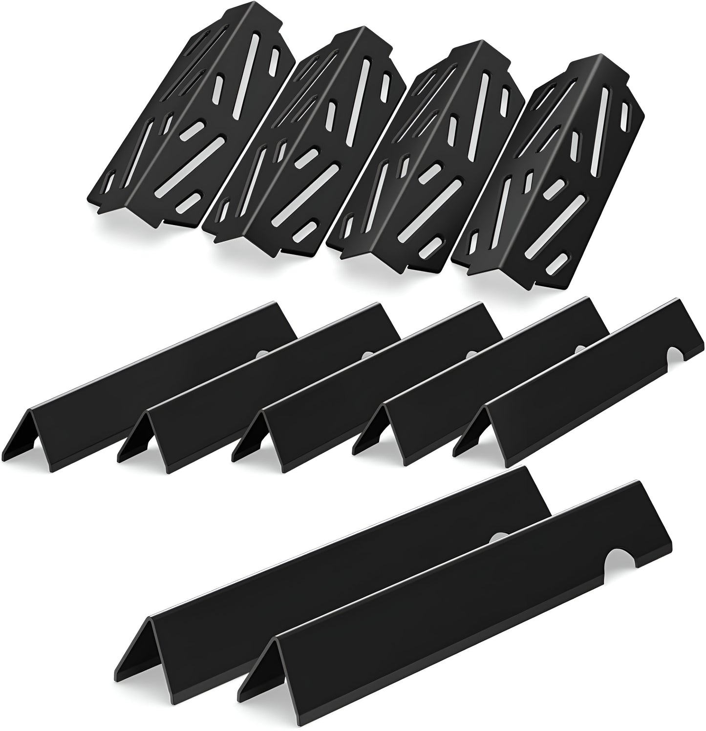 Flavorizer Bars and Heat Deflector Set for Weber Genesis II 400/ LX 400 Series - Genesis II 410/415/435/440 Grill Parts, Porcelain-Enameled Steel