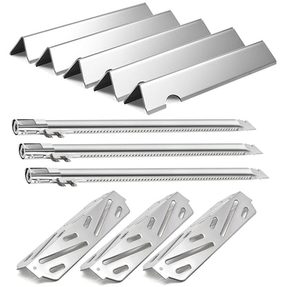 Flavorizer Bars, Burners & Heat Deflectors Set for Weber Genesis II 300 & Genesis 300 Series Grills (2017 & newer) - Fits Genesis II S-310, S-315, S-325, S-330, S-335 Grills, Stainless Steel