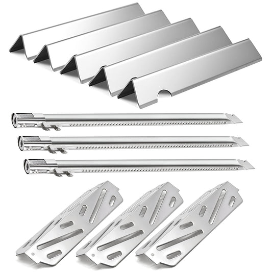 Flavorizer Bars, Burners & Heat Deflectors Set for Weber Genesis II 300 & Genesis 300 Series Grills (2017 & newer) - Fits Genesis II S-310, S-315, S-325, S-330, S-335 Grills, Stainless Steel