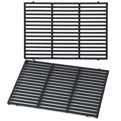 Replacement grill grates for Weber Genesis II E-310, E-325, E-330, and E-340 gas grills – heavy-duty cast iron grill grates with porcelain coating for even heat and professional grill marks.