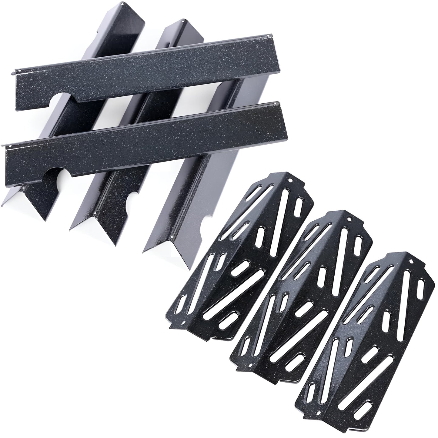 66795 Flavorizer Bars -poltinsuojat ja 66040 lämmönjakopelti Weber Genesis II 300 / LX 300 -sarjan grilleihin - Genesis II E-310, E-315, S-335 grillin varaosat, posliiniemaloitu teräs