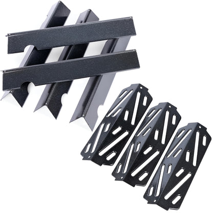 66795 Flavorizer Bars -poltinsuojat ja 66040 lämmönjakopelti Weber Genesis II 300 / LX 300 -sarjan grilleihin - Genesis II E-310, E-315, S-335 grillin varaosat, posliiniemaloitu teräs