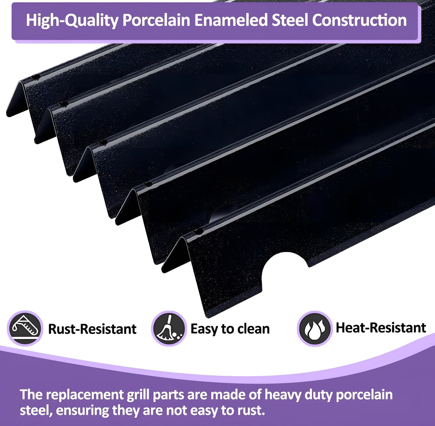 66795 Flavorizer Bars -poltinsuojat ja 66040 lämmönjakopelti Weber Genesis II 300 / LX 300 -sarjan grilleihin - Genesis II E-310, E-315, S-335 grillin varaosat, posliiniemaloitu teräs