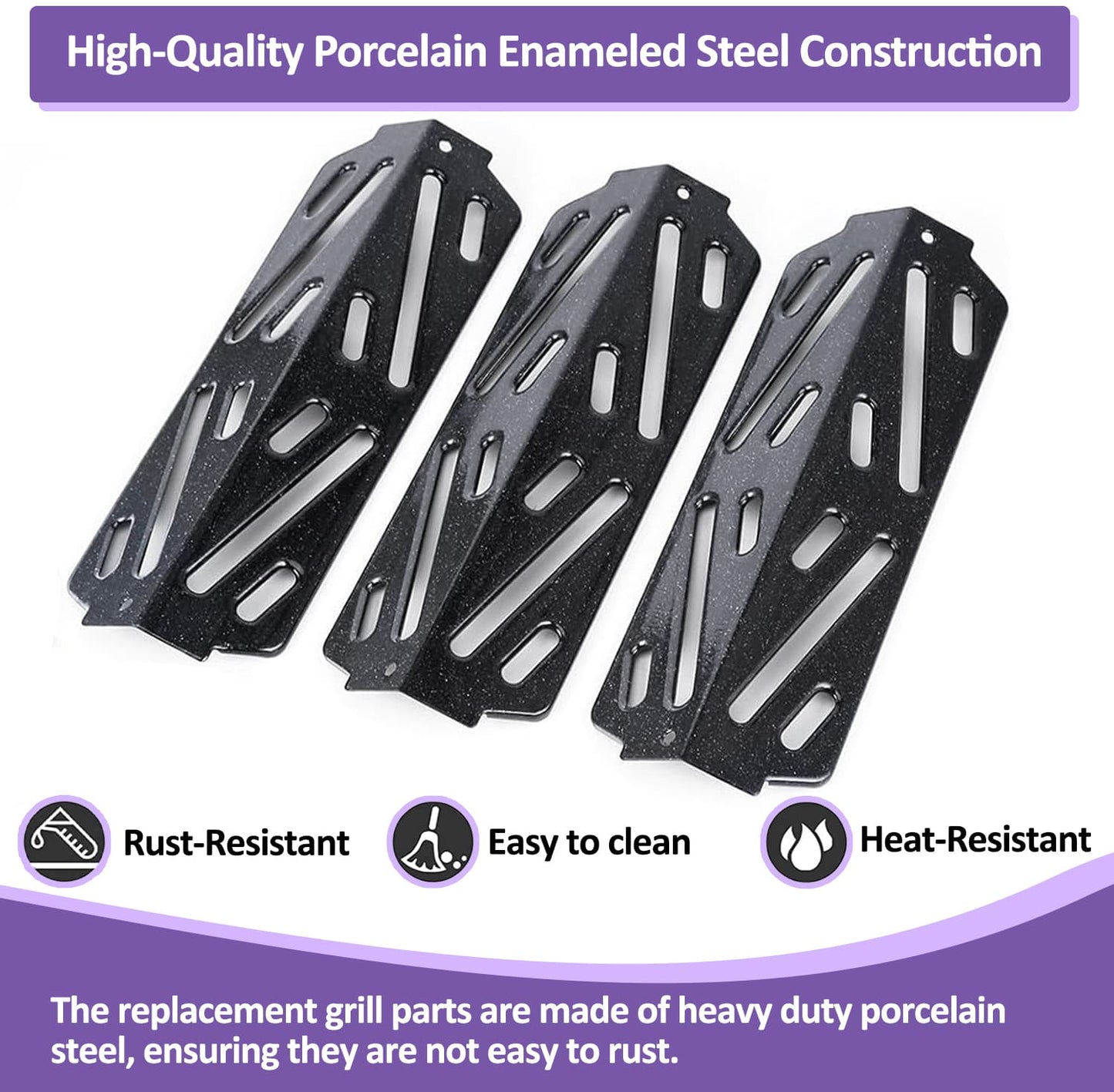 66795 Flavorizer Bars -poltinsuojat ja 66040 lämmönjakopelti Weber Genesis II 300 / LX 300 -sarjan grilleihin - Genesis II E-310, E-315, S-335 grillin varaosat, posliiniemaloitu teräs