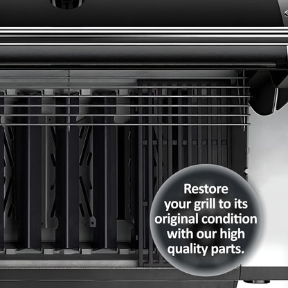 66795 Flavorizer Bars -poltinsuojat ja 66040 lämmönjakopelti Weber Genesis II 300 / LX 300 -sarjan grilleihin - Genesis II E-310, E-315, S-335 grillin varaosat, posliiniemaloitu teräs
