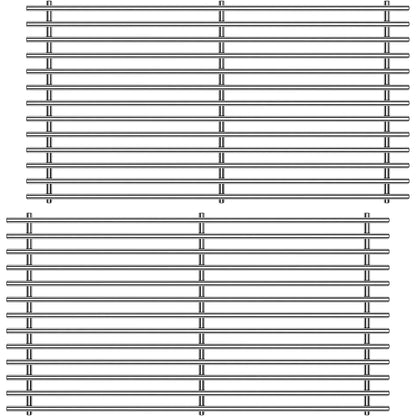 66801 / 66094 Grilliritilät Weber Genesis II 200 & Genesis II LX 200 -sarjan grilleihin E-210, LX S-240 & LX E-240 kaasugrillit (2017 ja uudemmat), Weber grillin varaosat, ruostumaton teräs