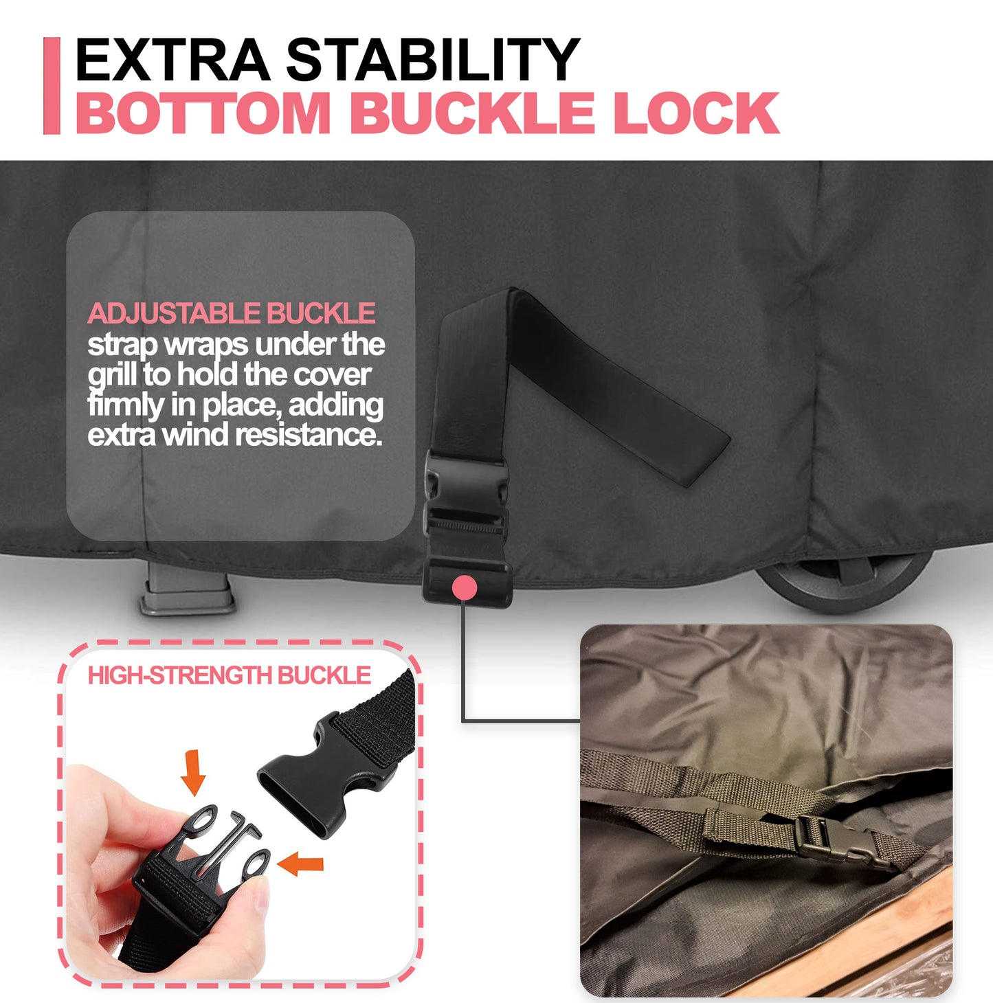 7138 Weber Grillinsuojus Spirit II 200, Spirit 200 -sarjan grilleille, 600D Oxford-kangas, Kestävä & Vedenpitävä, PU-suojus Weber Spirit I & II E-210, S-210 (121 L x 45 W x 106 H cm)