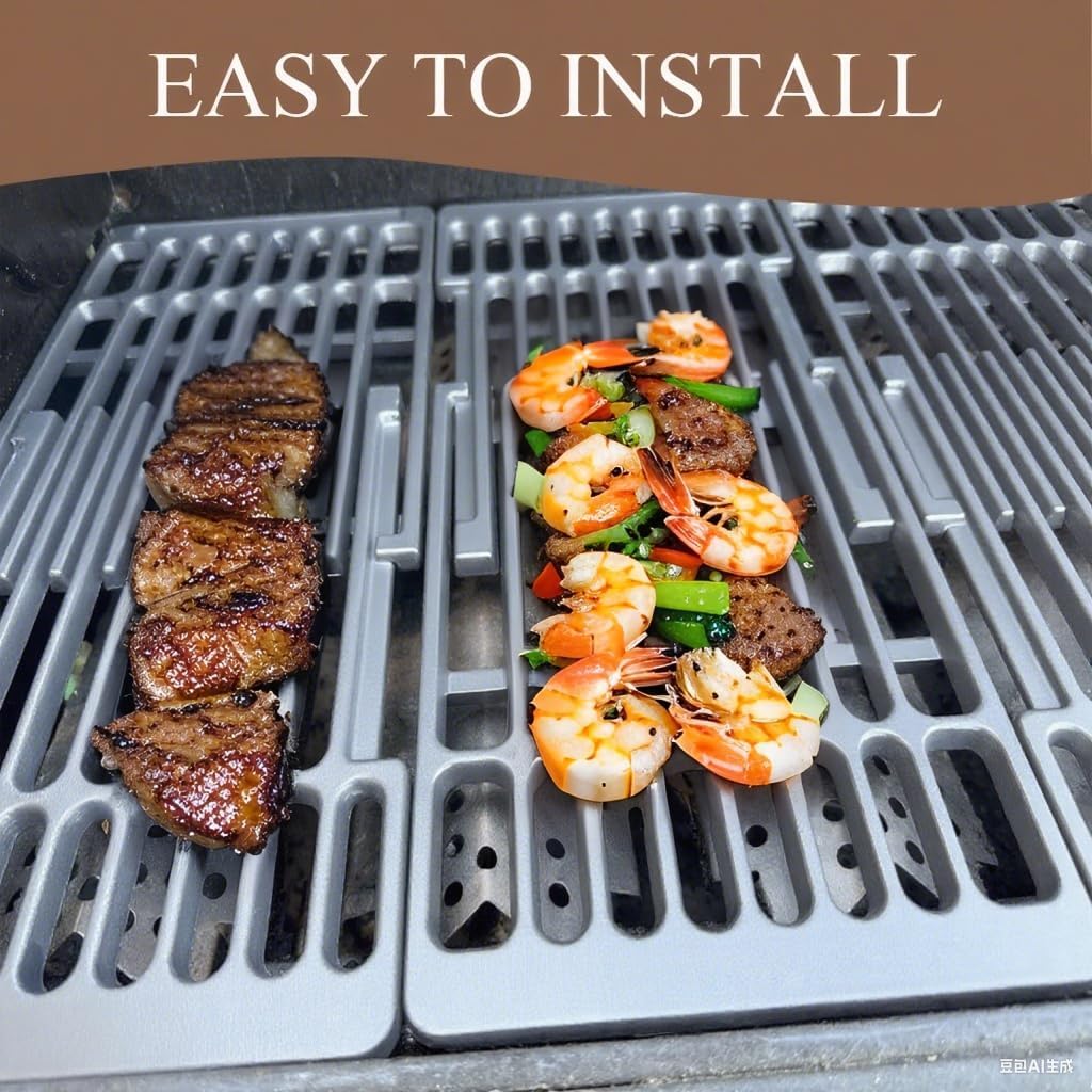 Adjustable Cast Iron Grill Grates – Universal Replacement Grill Grids 15 cm & 20 cm Sets, Extendable Cooking Grates for Landmann, Outback, Cosmo Grill & More