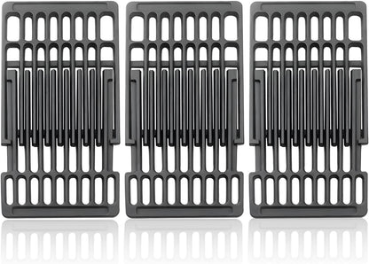 Adjustable Cast Iron Grill Grates – Universal Replacement Grill Grids 15 cm & 20 cm Sets, Extendable Cooking Grates for Landmann, Outback, Cosmo Grill & More