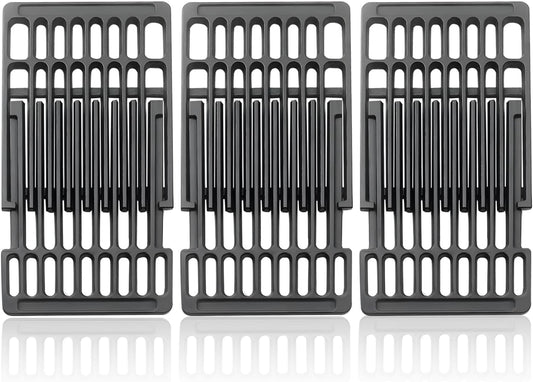 Adjustable Cast Iron Grill Grates – Universal Replacement Grill Grids 15 cm & 20 cm Sets, Extendable Cooking Grates for Landmann, Outback, Cosmo Grill & More