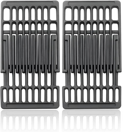 Adjustable Cast Iron Grill Grates – Universal Replacement Grill Grids 15 cm & 20 cm Sets, Extendable Cooking Grates for Landmann, Outback, Cosmo Grill & More