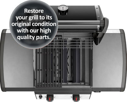 66794 Flavorizer Bars for Weber Genesis II 200 / Genesis II LX 200 Series - Genesis II E-210/ E-240 Grill Parts, Porcelain-Enameled Steel