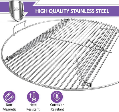 7436 Grilliritilä (Nivelletty) Weber One-Touch, Performer ja Bar-B-Kettle -sarjan hiiligrilleihin, 54,6 cm, ruostumaton teräs