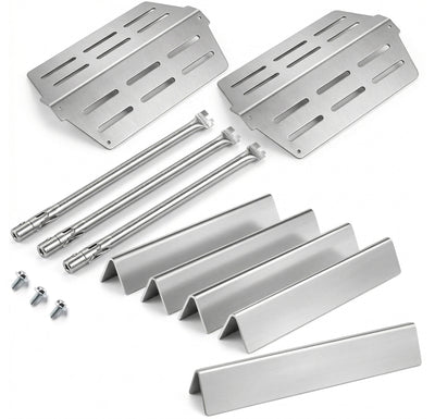 7620 Flavorizer Bars -poltinsuojat, 7622 lämmönjakopelti ja 62752 Polttimet Weber Genesis 300 -sarjan - E-310, E-320, E-330, S-330 Grilleille