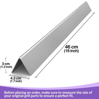 Stainless Steel Flavorizer Bars for Weber Summit 400 Series (E-440/S-440, E-450/S-450, E-460/S-460, E-470/S-470), Replacement for Weber 67668 - 8 Pack