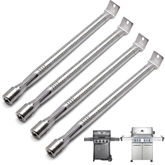 4 kpl ruostumattomasta teräksestä valmistetut grillin polttimet varaosat Napoleon Freestyle 425-, Prestige Pro 500-, Rogue 525- ja Legend 425 -sarjan grilleihin