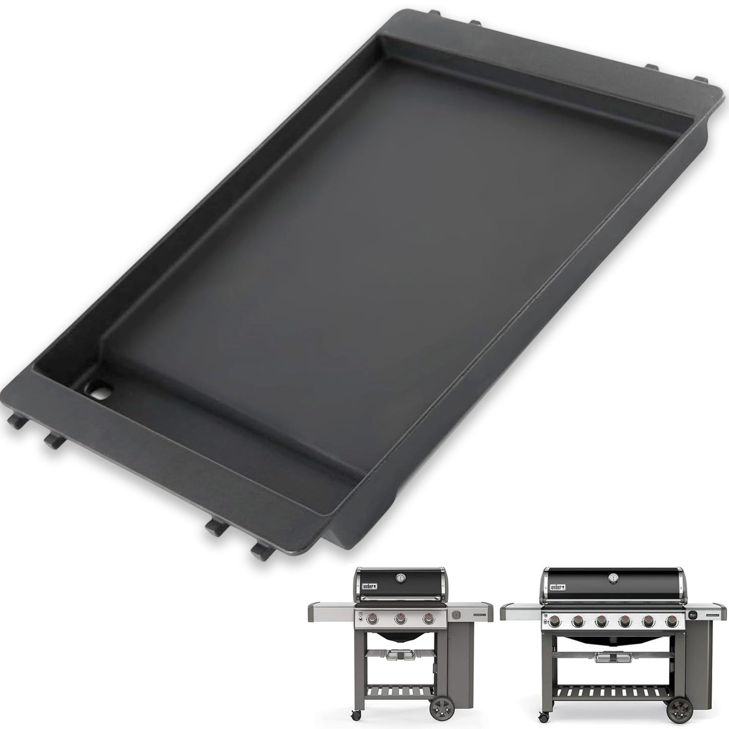 Cast Iron Deep Griddle for Weber Genesis II 300 & 600 | Fits E310, 330, 610 & more | Replaces 7599