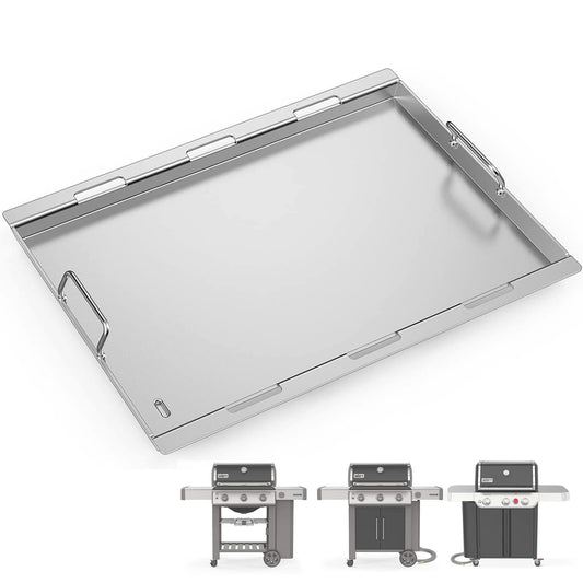 Full-Size Griddle for Weber Genesis 300 & Genesis II 300 Grills | Fits E-310/E-325/E-330/E-335 & more | Stainless Steel (Replaces Weber 6788)