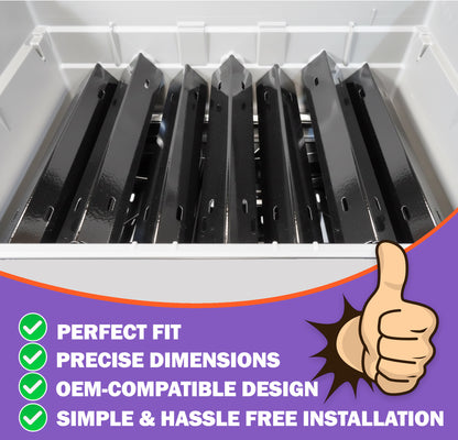 7 kpl posliiniemaloidut lämmöntasauslevyt Napoleon Prestige Pro 500- ja Rogue 525 -sarjan grilleihin | Posliiniemaloitu teräs