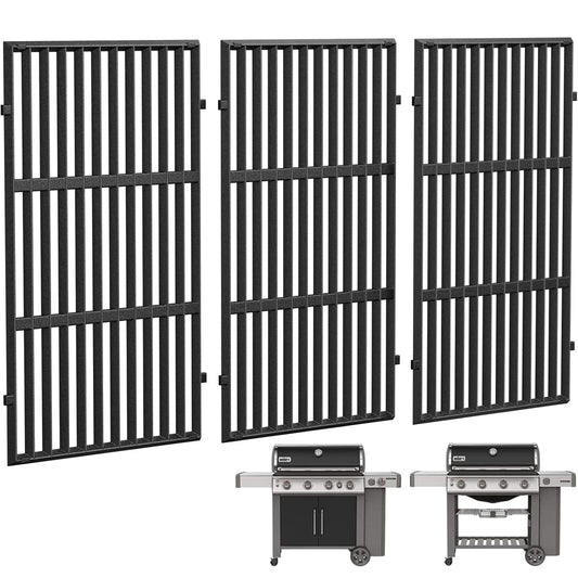 66089 Grill Grates for Weber Genesis II 400 Series E/S-410, E/S-415, E/S-435, E/S-440 Grills (2017 & Newer), Cast Iron