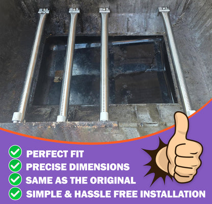 Replacement Grill Burners for Weber Genesis 300 Series (2011–2016) – 4-Pack for Genesis 330 Sear Zone Grills – Replaces 62752