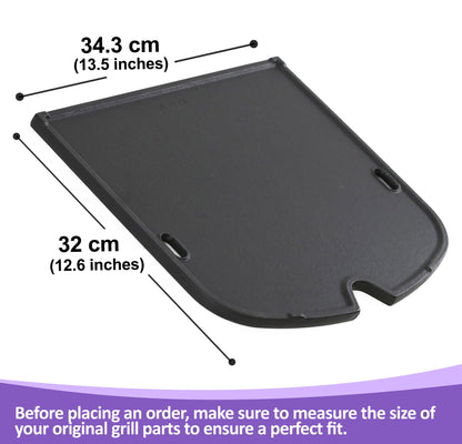 7034 Cast Iron Griddle for Weber Traveler Portable Gas Grill, Weber Outdoor Grill Accessory