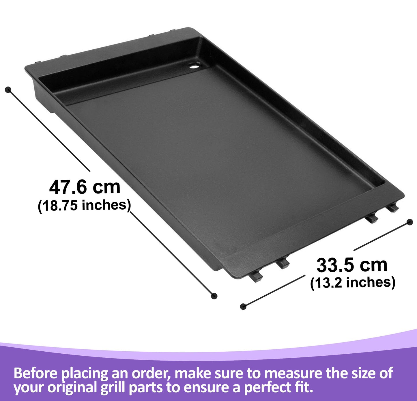 Cast Iron Deep Griddle for Weber Genesis II 300 & 600 | Fits E310, 330, 610 & more | Replaces 7599