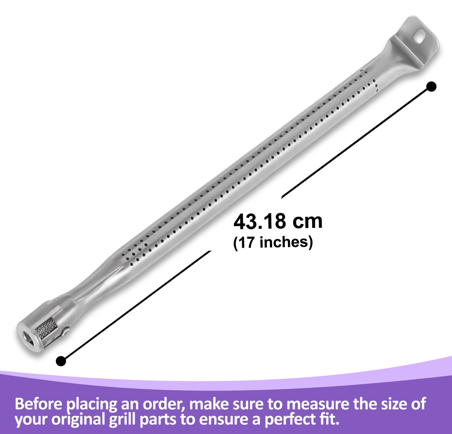 3 kpl ruostumattomasta teräksestä valmistetut grillin polttimet varaosat Napoleon Freestyle 365-, Legend 365- ja Rogue 425 -sarjan grilleihin