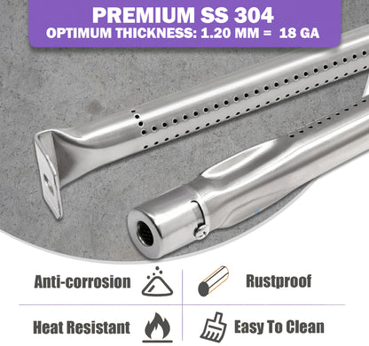 4 kpl ruostumattomasta teräksestä valmistetut grillin polttimet varaosat Napoleon Freestyle 425-, Prestige Pro 500-, Rogue 525- ja Legend 425 -sarjan grilleihin