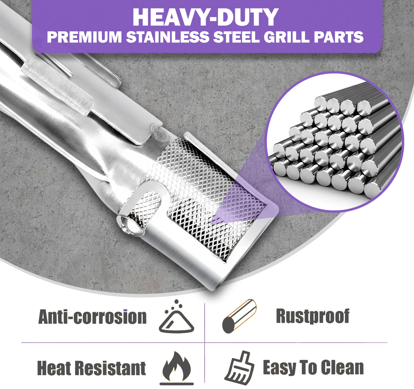 Weber Spirit 330 & 335 -sarjan grillin varapolttimet (2013–2024, etusäätöiset mallit) – Sopii malleihin E-330, S-330, SP-330, E-335, SP-335 – Korvaa osan 68948