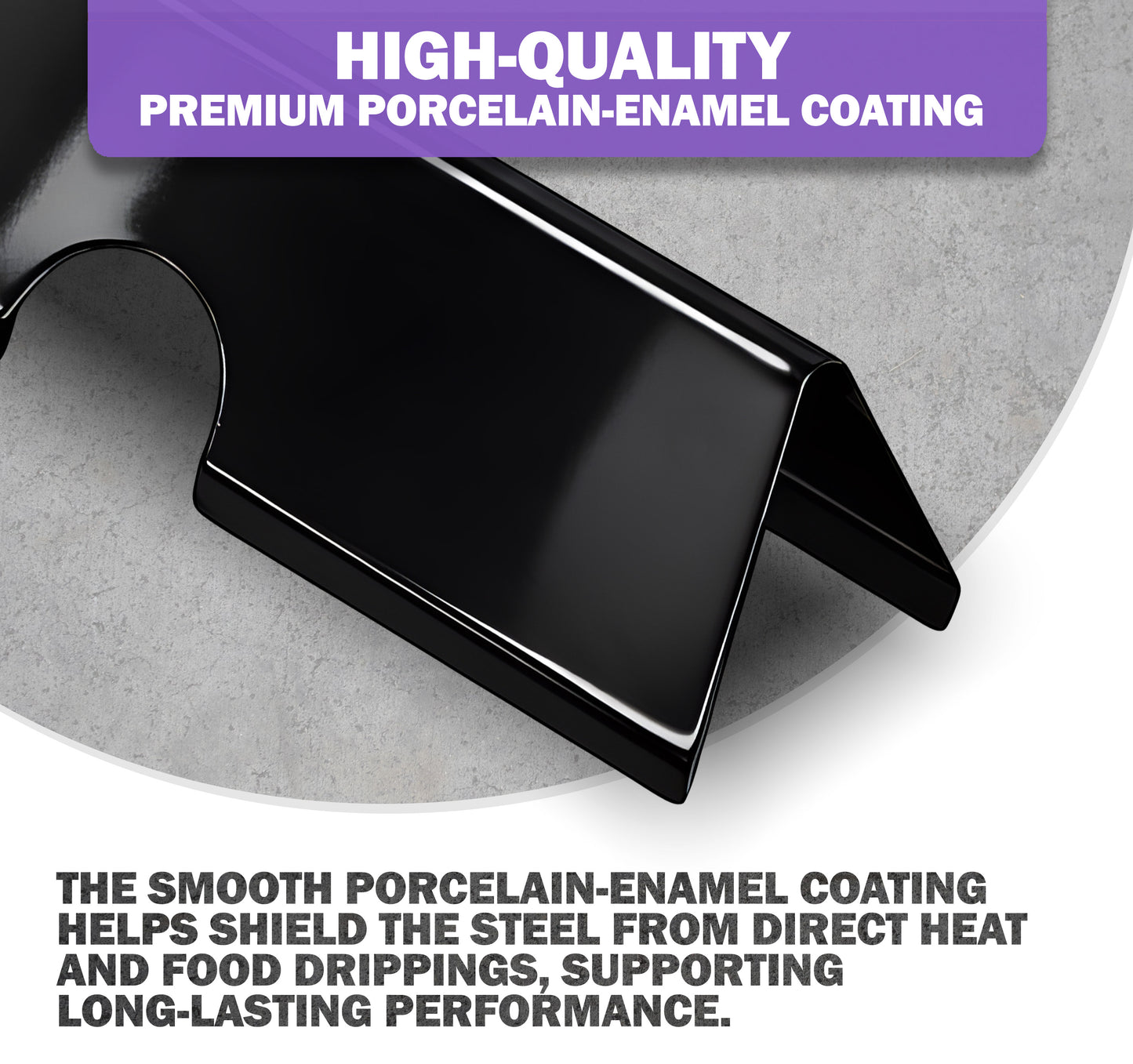 7 kpl posliiniemaloidut Flavorizer Bars -poltinsuojat Weber Genesis II 400 & Genesis 400 -sarjan grilleihin (E-410/S-410, E-415, E-435/S-435, E-440), korvaa Weber 66797 / 66033