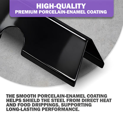 7 kpl posliiniemaloidut Flavorizer Bars -poltinsuojat Weber Genesis II 400 & Genesis 400 -sarjan grilleihin (E-410/S-410, E-415, E-435/S-435, E-440), korvaa Weber 66797 / 66033