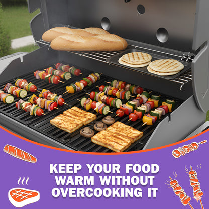 66044 Warming Rack for Weber Genesis II 300 Series Grills E/S-310, E/S-315, E/S-330 Grills (2017 - 2021), Stainless Steel