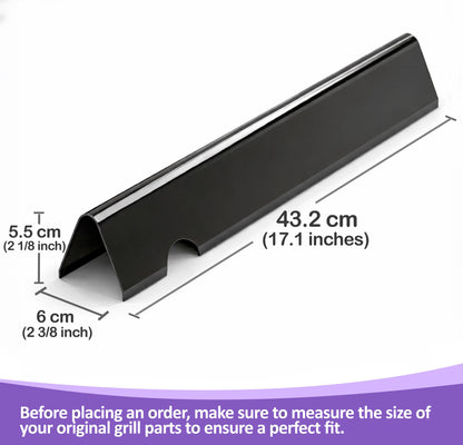 7 kpl posliiniemaloidut Flavorizer Bars -poltinsuojat Weber Genesis II 400 & Genesis 400 -sarjan grilleihin (E-410/S-410, E-415, E-435/S-435, E-440), korvaa Weber 66797 / 66033