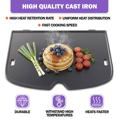 7034 Cast Iron Griddle for Weber Traveler Portable Gas Grill, Weber Outdoor Grill Accessory