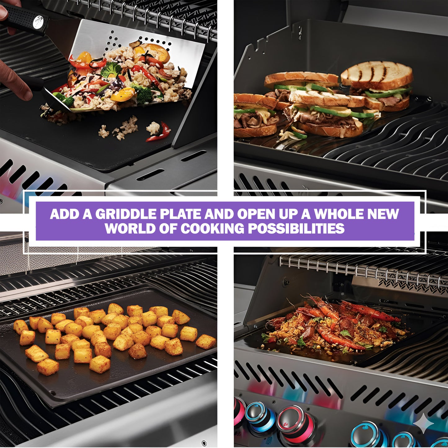 Käännettävä valurautainen parila Napoleon Prestige PRO 500 -sarjan grilleihin, 34,5 × 45 cm