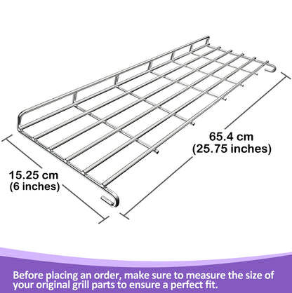 66044 Warming Rack for Weber Genesis II 300 Series Grills E/S-310, E/S-315, E/S-330 Grills (2017 - 2021), Stainless Steel