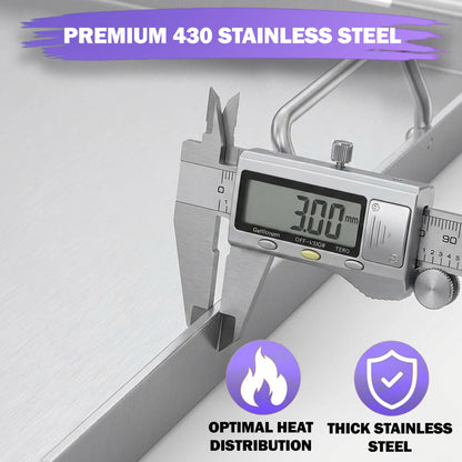 Full-Size Griddle for Weber Genesis 300 & Genesis II 300 Grills | Fits E-310/E-325/E-330/E-335 & more | Stainless Steel (Replaces Weber 6788)