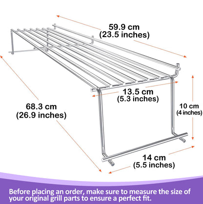 65054 Warming Rack for Weber Genesis 300 Series Grills (E-310, E-320, E-330, S-310, S-320, S-330) Stainless Steel