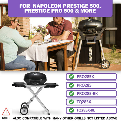 Stainless Steel Burners for Napoleon TravelQ 285 Series Grills (PRO285, TQ285X), 2-Pack