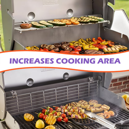 66045 Warming Rack for Weber Genesis II E/S-410, E/S-415, E/S-440 Grills (2017 - 2021), Stainless Steel