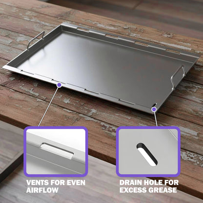 Full-Size Griddle for Weber Genesis 400 & Genesis II 400 Grills | Fits E-410/E-415/E-425/E-435 & more | Stainless Steel (Replaces Weber 6789)